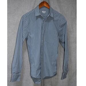 Steven Alan Blue Plaid Cotton Button-Down Shirt M